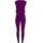 Jumpsuit Größe L Normalgrößen lila schwarz plum 85 Polyester 15 Elasthan Rundhals Overalls Jumpsuit