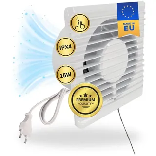 TronicXL 125mm Abluft Zuluft Grow Lüfter Ventilator Für Grow Box Zelt Schrank