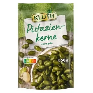 Kluth Pistazien extra grün, geschält, naturbelassen, 50g