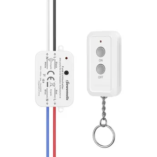 DEWENWILS Licht-Funksteuerung Funkschalter-Set, für Wohnzimmer, Schlafzimmer, Arbeitszimmer, Kinderzimmer, Küche, 1-tlg.