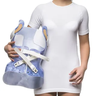 Ortho-T Unterbrust T-Shirt - Unterwäsche T-Shirt Antibakteriell und Atmungsaktiv, ideal für Orthopädisches oder Skoliose Korsett, Haltungskorrektur Rücken, Weiß, Größe XS