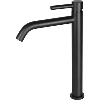 Differenz Wasserhahn Hoch 30,6 cm - Waschtischarmatur Matt Schwarz - Warm- und Kaltwasserhahn - Küchen-, WC- und Badezimmerarmatur - Keine Fingera... - Schwarz