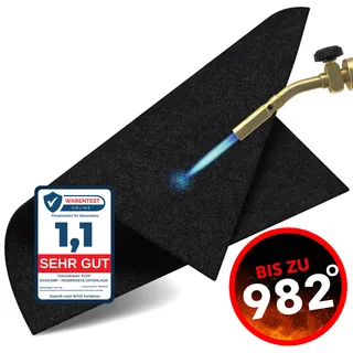 evocamp Feuerfeste Unterlage - Hitzeschutzmatte hitzebeständig bis 982 °C - Lötmatte als feuerfeste Matte für sicheren Brandschutz - Brandschutzmatte als ideale Feuerschutzmatte (30cm x 30cm)