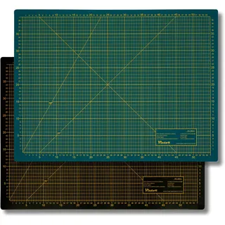 Victor Schneidematte grün schwarz 90x120cm 3-lagig Schneidematte A0 selbstheilend - Bastelunterlage - Schneideunterlage - Schnittmatte - Schreibtischunterlage - Unterlage Schreibtisch Nähen