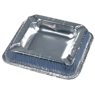 Danpak 100 Einweg-Aschenbecher, ALUMINIUM 12,6 x 12,6 x 2,2 cm,