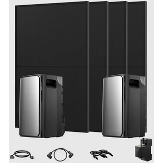 EcoFlow Balkonkraftwerk Full Black 2300W inkl. 1,92 kWh Speicher