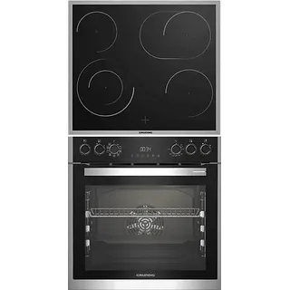 Grundig GEHM19310BMPF Pyrolyse, Einbauherdset (Glaskeramikkochfeld, A+, 72 l)