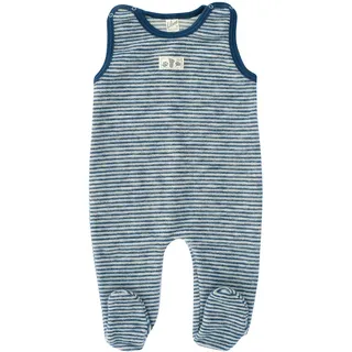 Lilano, Baby/Frühchen Strampler mit Fuß, 100% Wolle (kbT) (Marine geringelt, 50) - 50