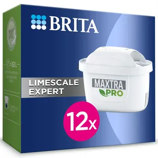 Brita Maxtra Pro Kalk-Expert-Wasserfilterkartusche, 12 Stück – Original-BRITA Nachfüllpackung für ultimativen Geräteschutz, reduziert Verunreinigungen, Chlor und Metalle