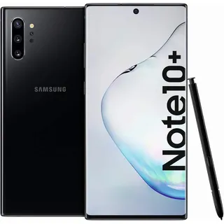 Samsung Galaxy Note 10+ Plus 4G Dual-SIM Smartphone (17.2cm (6.8 Zoll) 256/512 GB Speicher, 12GB RAM, Li-Ion 4300 mAh, Android 9 to 12 - Deutsche Version (256 GB, Schwarz)