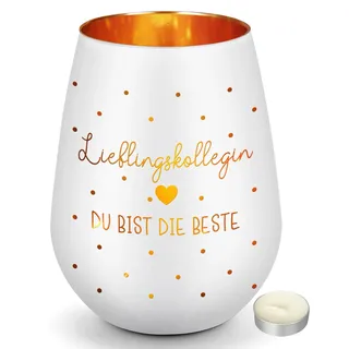 Blumuze Abschiedsgeschenk Kollegin Jobwechsel,Teelichthalter Mit Gravur Lieblingskollegin Kollegin Kolleginnen,Ruhestand Neuer Job Dankeschön Abschied Kollegin Geschenk