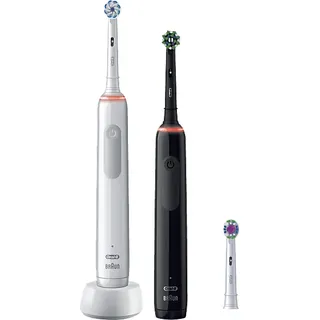 Oral-B Pro 3 3900 weiß + 2. Handstück black + Aufsteckbürste