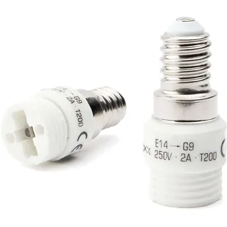 NCC-Licht Lampenfassung weiß, Adapter E14 auf G9, für LED Halogen und Glühlampen