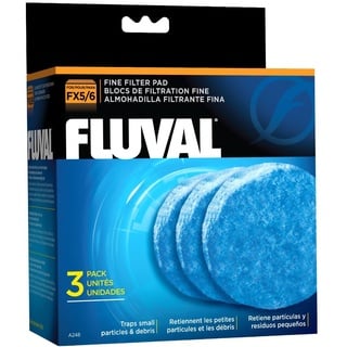 Fluval Feinfilter Schaumstoffpatrone, für Fluval Außenfilter FX4, FX5 und FX6, 3er Pack