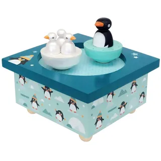 Trousselier Spieluhr mit tanzenden Pinguine, magnetisch, Musikbox, Musikspieluhr