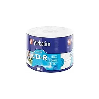 Verbatim 50x CD-R 700 MB 50 - CD-RW (CD-R, 700 MB, 50 ÷ 120 mm, 80 min, 52x)