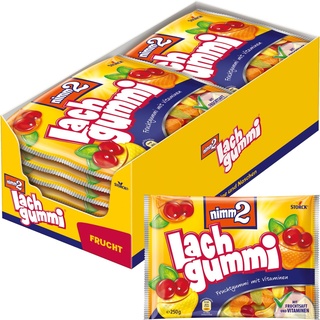 nimm2 Lachgummi 15 x 250g – Fruchtgummi mit Fruchtsaft und Vitaminen