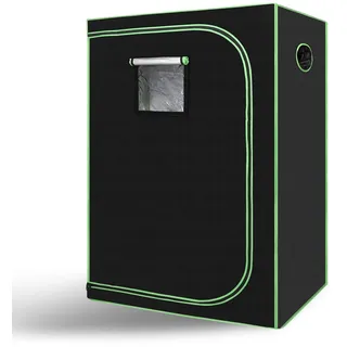 Izrielar Growzelt, Grow Tent|Grow Schrank|Zuchtzelt|Lichtdicht und Wasserdicht Pflanzenzelt|Gewächshaus für Homegrowing|600D Oxford, 120x60x180cm, Schwarz Grün...