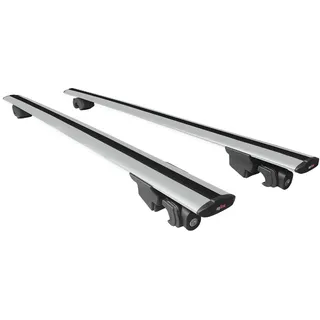 Kompatibel mit VW Passat B8 Variant 2015-2023 Dachträger Hook Gepäckträger Relingträger mit Schlüssel Alu GRAU