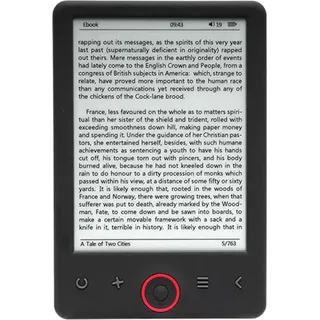 Denver E-READER EBO-626 (6", 4 GB, Juoda), eReader, Schwarz