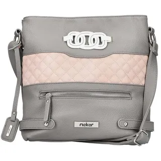 Rieker Damen Umhängetasche große Hauptfächer Schulterriemen H1518, Farbe:Grau - Grau