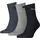 Tennissocken 3 Paar Blau/Grau 35-38
