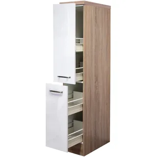 Flex-Well Apothekerschrank Florenz 30 x 162 x 60 cm Weiß