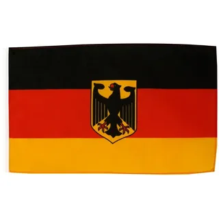 Flaggenfritze Fahne mit Hohlsaum Deutschland mit Adler 30 x 45 cm - flexibel dekorieren, ergänzen und Flagge zeigen