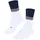 Laufsocken Weiß/Dunkelblau 42-43