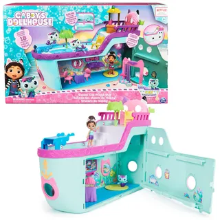 Spin Master Gabby's Dollhouse Gabbys Kreuzfahrtschiff, Kreuzfahrtschiff-Spielzeug mit 2 Spielzeugfiguren, Überraschungsspielzeugen und Zubehörteilen, ab 3 Jahren
