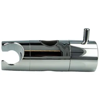 tecuro Design Brausehalter Ø 22 mm Kunststoff verchromt – Einstellbarer Wandstangenhalter mit Gleitschutzring für Handbrause