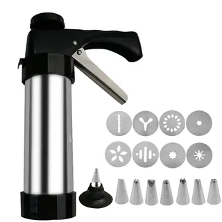 Churro Maker Maschine Stailness Stahl Churrro Maker Kit Hohle Churros-Maschine Mit 8 Laminierausgießern Teigspritze Edelstahl Gebäckpressen Garnierspritzen