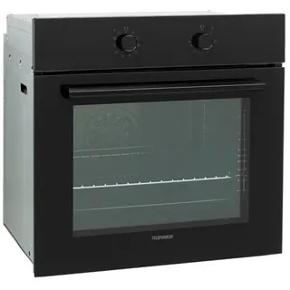 Telefunken ECB65A-B Einbaubackofen 65 Liter, 10 Betriebsarten, Autark, Dampfreinigung, 2-fach Verglasung, Umluft, 60 cm