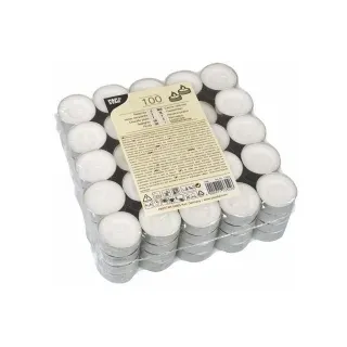 Papstar Teelichter 3,9 cm 100 St. weiß