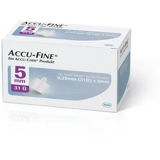 Roche ACCU-FINE Sterile Nadeln für Insulinpens 5 mm 100 st