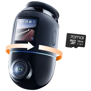 Xiaomi 70mai Dash Cam X800, 4K Omni Schwarz – Mit 70mai 128 GB SD-Karte,