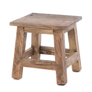 DESIGN DELIGHTS Fusshocker PALO Holz 26 x 27 x 26 cm Beige