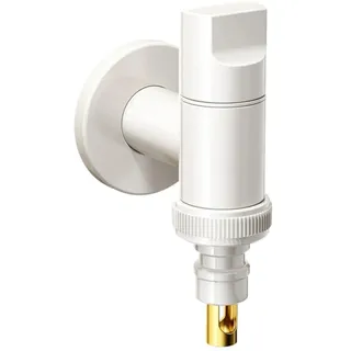 CNYUON Wasserhahn Eckventil Weißer Eckventil-Wasserhahn, Eckventil, Wasserstopp, Waschmaschine, Gartenhahn, Multifunktions-Wasserhahn Für Badezimmer, Küche