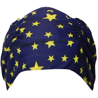 iSpchen Badekappe Bademütze Schwimmkappe Swimming Cap Badehaube Weiche Komfortable Elastische Badekappen für Damen und Herren Unisex,gelber Stern