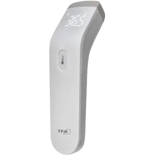 TFA Dostmann Infrarot Fieberthermometer,15.2025.02, Stirnthermometer, kontaktlos, hygienisch, schnelle Messung, weiß
