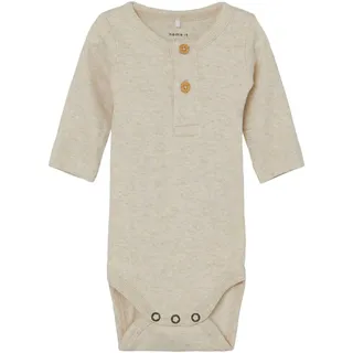 NAME IT - Langarmbody NBMKAB in peyote melange), Gr.80