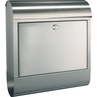 Westerholt Edelstahl Briefkasten Silber inkl. Zeitungsfach