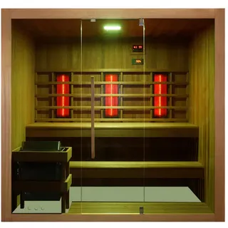 SANOTECHNIK Sauna Kotka, Natur, Holz, Eiche, 150x190x200 cm, Freizeit, Wellness, Sauna