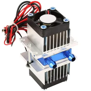 Thermoelektrischer Kühler, DC12V DIY Halbleiter Thermoelektrischer Kühler Peltier Refrigeration Wasserkühlgerät für die Kühlung kleiner Räume, Lernen der Halbleiterkühlungstheorie usw.(120W)