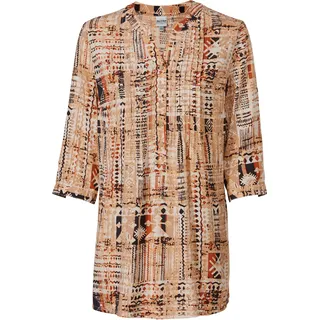 Viskose-Bluse, Druck camel, 40