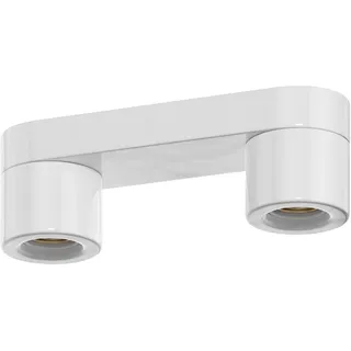 ledscom.de Deckenleuchte ELEKTRA, 2-flammig, Porzellan, weiß glänzend, 2x E27 max. 60W