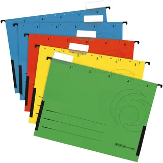 Herlitz 5874755 Hängetasche farbig sortiert 5er Packung (Hängetasche | 5er, sortiert)
