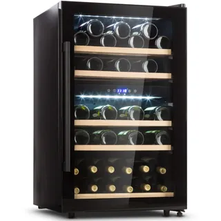 Klarstein Barossa 40 Duo Weinkühlschrank 2 Zonen 41 Flaschen Glastür Touch LED