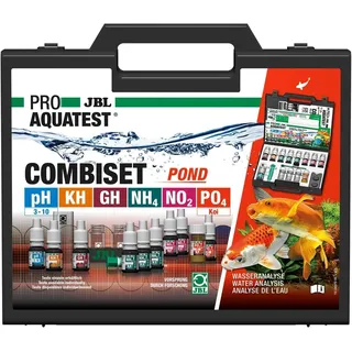 JBL Wassertest-Koffer, mit 6 Tests und Zubehör, Für Koi- und Gartenteiche, PROAQUATEST COMBISET POND, 1 Stück (1er Pack)