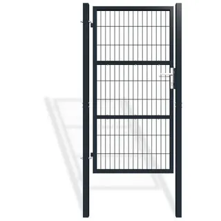 casanoov Gartentor 106 x 186 cm Grau/Metall